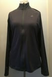 ASICS Womens Full Zip Long Sleeve Running Top Large BNWT £52 Dark Grey Heather