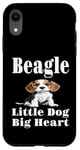 Coque pour iPhone XR Drôle Beagle Little Dog Big Heart Dog Lover Mom Dad Grandma