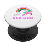 Fun Graphic-Never Stop Being A Sex God PopSockets Adhesive PopGrip