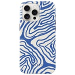 Burga Coque pour iPhone 15 Pro Antichoc Élégant Bords Surélevés Bleu