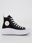 Converse Junior Girls Move Canvas Hi Top Trainers - Black