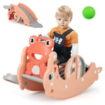 3-in-1 Kids Slide Rocking Horse Toy Set Indoor Kids Rocking Sliding Climbing Toy