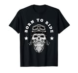 Born For A Purpose, To Ride it. USA American Flag Motorcycle T-Shirt