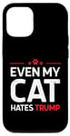 Coque pour iPhone 14 Even My Cat Hates Trump Chemise anti-républicains Pro Biden