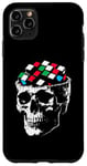 Coque pour iPhone 11 Pro Max Magic Cube Skull Vintage Illustration Magic Cube Lover