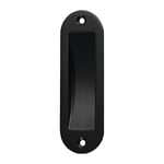 Poignée Porte coulissante coque aluminium thermolaqué noir ovale 2 x D. 5 mm longueur 120 mm largeur 40 mm HERMETA