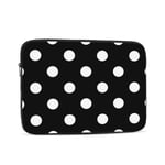 Laptop Case,10-17 Inch Laptop Sleeve Case Protective Bag,Notebook Carrying Case Handbag for MacBook Pro Dell Lenovo HP Asus Acer Samsung Sony Chromebook Computer,Black White Polka Dot 10 inch