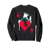 Peace Love Poker - Vintage King Of Hearts Card Game Lover Sweatshirt