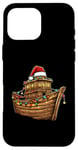 Coque pour iPhone 16 Pro Max Chapeau de Noël Arche de Noé