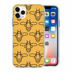 For Apple Iphone 11 Pro Silicone Case Honey Bee Pattern - S2279