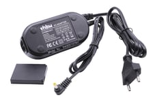 vhbw Bloc d'alimentation, chargeur adaptateur compatible avec Canon Powershot SX530 HS, SX540HS appareil photo, caméra vidéo - Câble 2m, coupleur DC