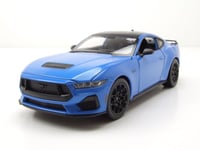 Ford MUSTANG Gt 2024 Bleu Noir Maquette de Voiture 1:24 Welly