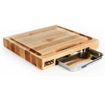 Boos Block Juice Groove Chopping Board with Drip Tray - Butchers Block Chopping Board - Extra Thick Chopping Board - North American Hard Maple - Meat Carving Board - 15 x 14 x 2,25 Inches