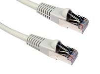 GREY 1m Ethernet Cable CAT6 Full Copper Screened Quality Network Lead S/FTP