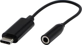 usb/audio muunnin, usb c m - liitin (3,5 mm) f, stereo, musta