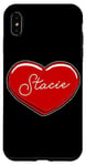 Coque pour iPhone XS Max Stacie Cœur dessiné à la main – Prénom Cœurs I Love Stacie