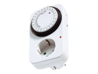 Bachmann Mechanical Timer Switch - Automatisk Strömbrytare - Ac 230 V - Vit