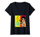 Womens Sooty Elvis Sweeply If I Can Dream Of Sausages V-Neck T-Shirt