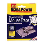 The Big Cheese Ultra Power All-Metal Selfset Mouse Trap – Twinpack, Weatherproof, Galvanised Steel, Powerful Mechanism, Reusable, Self-Setting