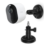 UIQELYS Wall Mount for Arlo Ultra 1&2, Arlo Pro 2/3/4, Arlo HD/Go/Light/Essentials/Spotlight, EufyCam 2/2C/E, Ring Stick up Cam, Reolink Argus 3, 1/4" Screw Cameras (1Pack Black)