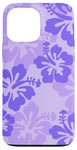 iPhone 13 Pro Max Cute Purple Hibiscus Tropical Floral Hawaiian Flowers Island Case