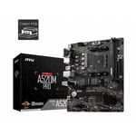 MSI A520M PRO - Carte-mère - micro ATX - Socket AM4 - AMD A520 Chipset - USB 3.2 Gen 1 - Gigabit LAN - carte graphique embarquée (unité centrale requise) - audio HD (8 canaux)