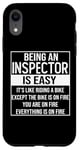 iPhone XR Funny inspector design saying: being an inspector is easy Case