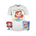 Disney Sirène 30th Ariel+ T-Shirt (Taille XL) Pop & Tee Vinyl Figurine Funko