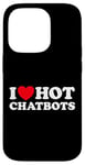 Coque pour iPhone 14 Pro I Love Hot Chat Bot AI Robot Réplique de ventilateur synthétique