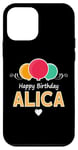 Coque pour iPhone 12 mini Alica Joyeux anniversaire slogan