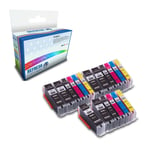 Refresh Cartridges Saver Pack 18xPGI-580XXL/CLI-581XXL Ink Compatible With Canon