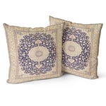 Snylcce Lot de 2 Housses de Coussin Boho Wheat Color Antique et Vintage Housses de Coussin en 45x45 cm Doux pour canapé de Jardin, canapé, lit - Taies d'oreiller décoratives 12x20 Pouces