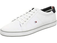 Tommy Hilfiger Baskets Vulcanisées Homme Chaussures, Blanc (White), 39