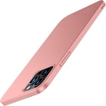 Iphone 12 Pro Max Coque Ultra Fine Matte Pc Housse Etui De Protection Bumper Finition Mat Dure Cover Fine Et Légère Hardcase Pour Iphone 12 Pro Max Ultra Slim Case 6,7 Pouce - Rose