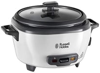 Russell Hobbs Electric Rice Cooker - 1.2kg (6 Portion - 145g per serving) Removable non stick bowl, Dishwasher-safe bowl & lid, Steamer basket, measuring cup & spoon inc, Energy saving, 300W, 27030