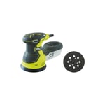 Ryobi - Pack Ponceuse excentrique électrique ROS300 - 300W - 125mm - Plateau de ponçage - 125 mm - ROSP1A