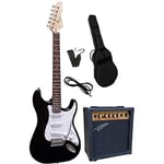 Vision Guitar VG 15 Set guitare électrique noir avec étui, avec amplificateur