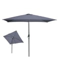 Parasol inclinable rectangulaire gris anthracite 200x300 cm