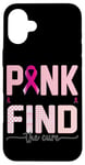 Coque pour iPhone 16 Plus Pink Spread The Hope Find The Cure