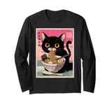 Manga Anime Kawaii Otaku Style Urban Streetwear Ramen Cat Long Sleeve T-Shirt