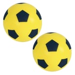 2 Foam Footballs Sponge Ball 19.4cm Soccer Indoor Outdoor Soft Ball Kids Yellow