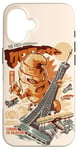 Coque pour iPhone 16 Kaijussant Croissant Monster Horreur Movie japonais Kaiju