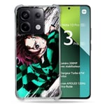 Cokitec Coque Renforcée pour Xiaomi Redmi Note 13 Pro 5G Manga Demon Slayer Tanjiro