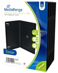 MEDIARANGE BOX30 – DVD 5 Way Jewel Cases – Holds 1 Disc Pack of 5 – Black