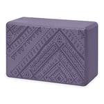 Gaiam Yoga Block - Supportive Latex-Free EVA Foam Soft Non-Slip Surface for Yoga, Pilates, Meditation (Navajo Heron)