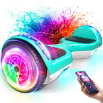 SISIGAD Hoverboard,6.5" Two-Wheel Self-Balancing Hover Board with Bluetooth Speakers and Fashion LED Lights for Kids