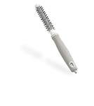 Olivia Garden Expert Blowout Shine – Blanc & Gris - 15 - Brosse ronde en céramique antistatique pour brushing brillant et sans frisottis