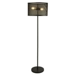 Searchlight 2832-2BK Fishnet 2 Floor Light, matt black