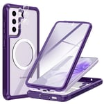 Petocase for Galaxy S21 FE Case,Compatible with MagSafe,Built-in Screen Protector & 2X Camera Lens Protector,Full Body Shockproof Protective Phone Case for Samsung Galaxy S21 FE,Violet