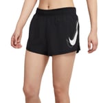 Nike Dri-Fit Swoosh Løpeshorts Str. L for Damer - Lettvekts, Svettetransporterende og Komfortabelt Design